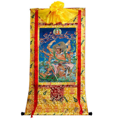 Mahakala Image - Tibetan thangka painting, view 8