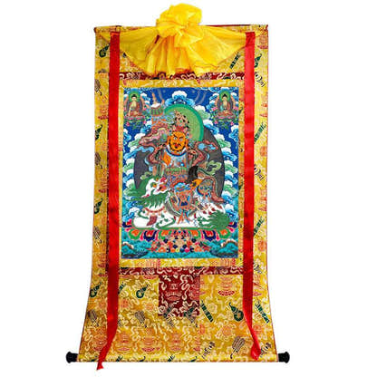 Vaisravana Image - Tibetan thangka painting, view 8