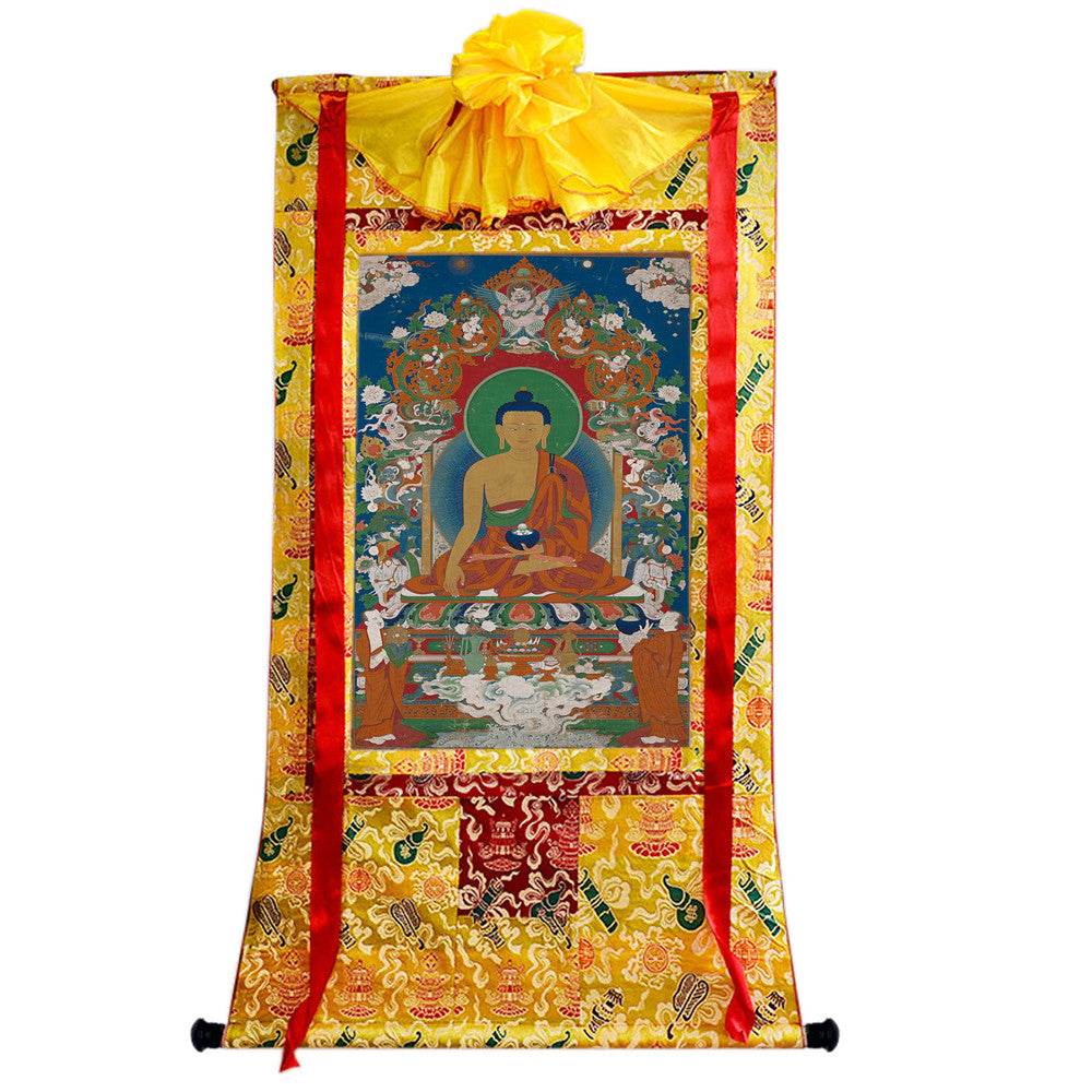 Shakyamuni Image - Tibetan thangka painting, view 8