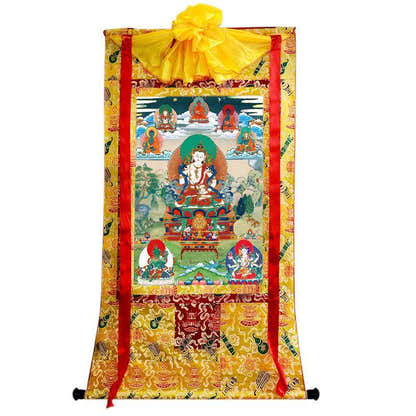 Vajrasattva - Tibetan thangka painting, view 18