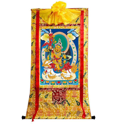 Vaisravana Image - Tibetan thangka painting, view 8