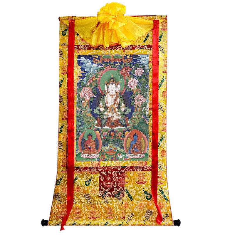 Vairocana - Mahavairocana Image - Tibetan thangka painting, view 8