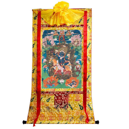 Palden Lhamo / Magzor Gyalmo / Shri Devi - 18th Century - Tibetan thangka painting, view 15