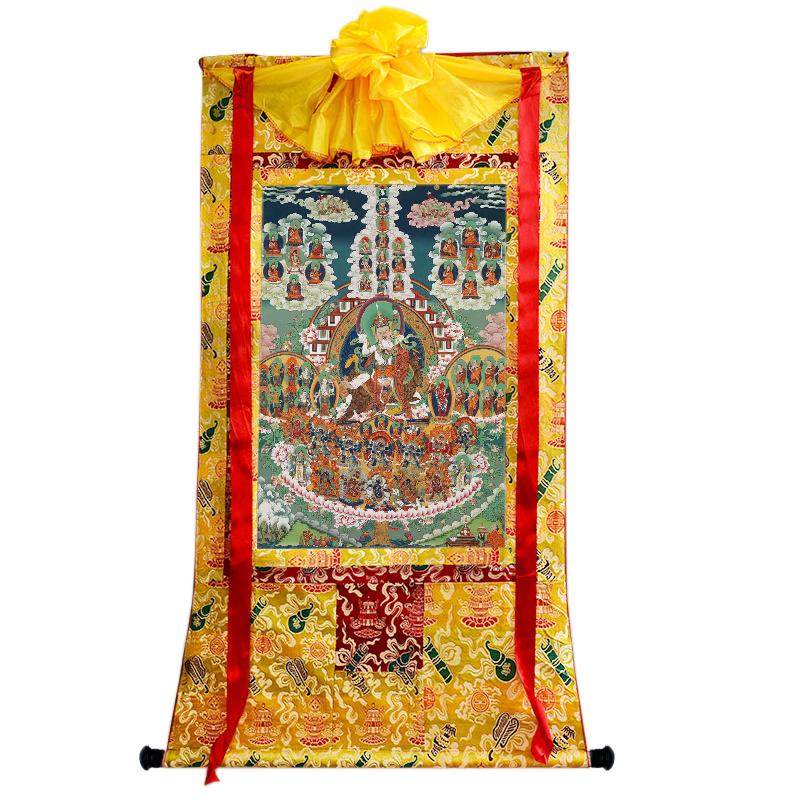 Padmasambhava - Guru Rinpoche on Refuge Tree - Tibetan thangka painting, view 18