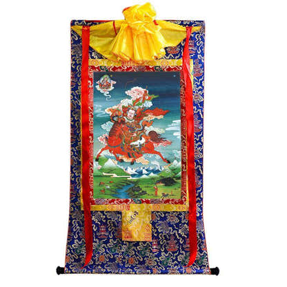 King Gesar - Tibetan thangka painting, view 4
