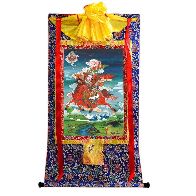 King Gesar - Tibetan thangka painting, view 4