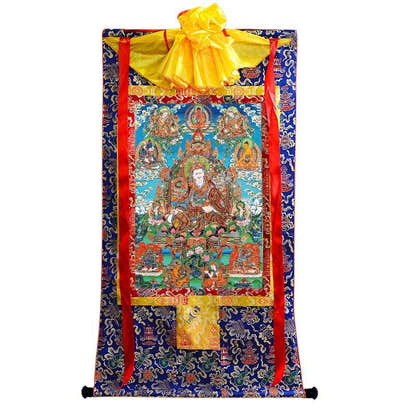 Eight Manifestations of Guru Rinpoche - Padmasambhava - Tibetan thangka painting, view 4