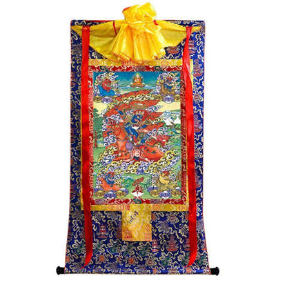 Palden Lhamo / Magzor Gyalmo / Shri Devi - Tibetan thangka painting, view 4