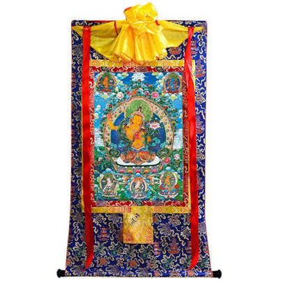 Manjushri - Tibetan thangka painting, view 4