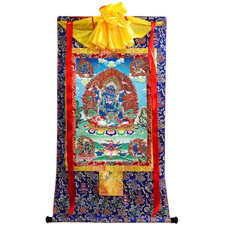 Mahakala - Tibetan thangka painting, view 4