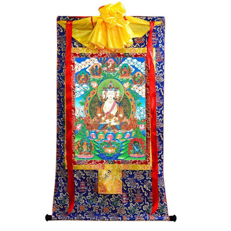 Vairocana - Mahavairocana - Tibetan thangka painting, view 4
