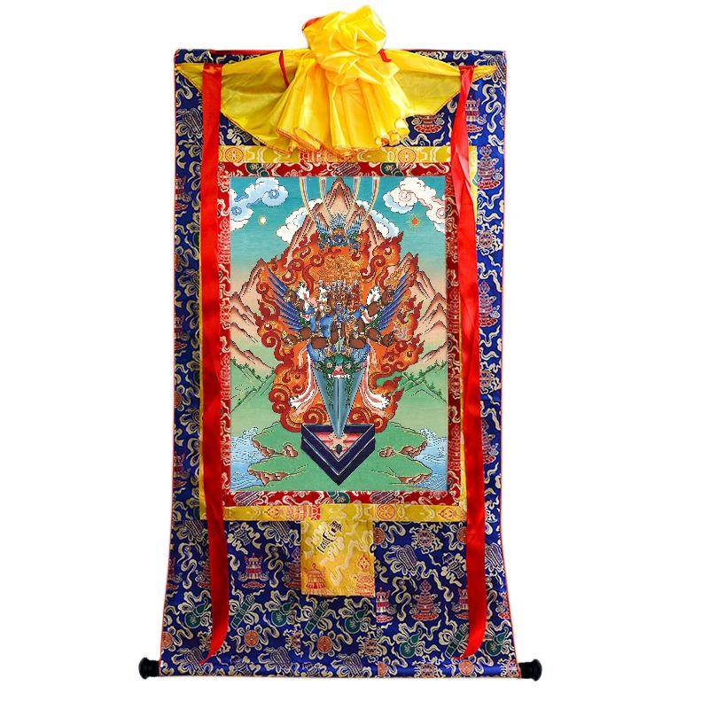 Vajrakilaya - Dorje Phurba - Tibetan thangka painting, view 4