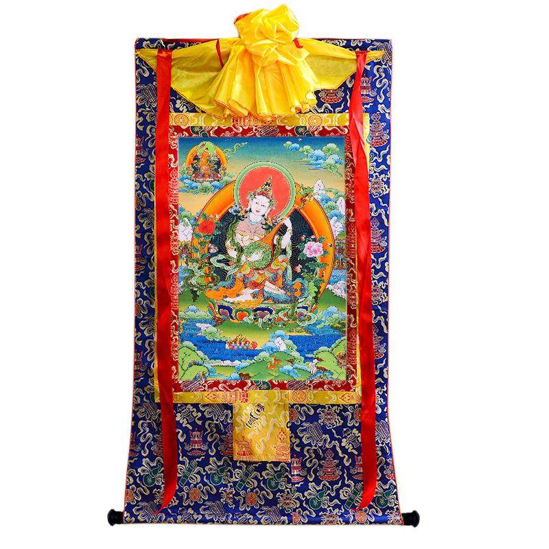 Saraswati དབྱངས་ཅན་མ། - Tibetan thangka painting, view 4