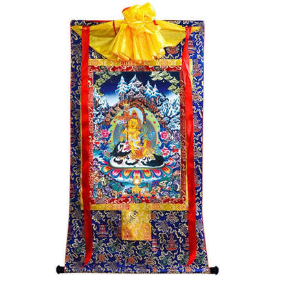 Vaisravana Image - Tibetan thangka painting, view 9