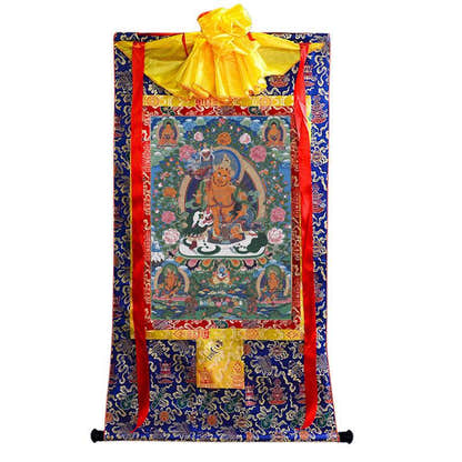Vaisravana Image - Tibetan thangka painting, view 9