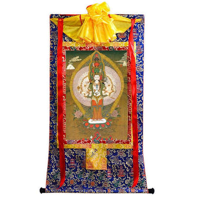 1000 Arms Avalokiteshvara Image - Tibetan thangka painting, view 9