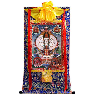 1000 Arms Avalokiteshvara Image - Tibetan thangka painting, view 9