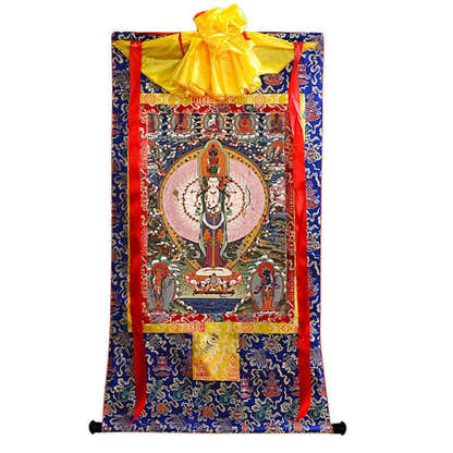 1000 Arms Avalokiteshvara Image - Tibetan thangka painting, view 9
