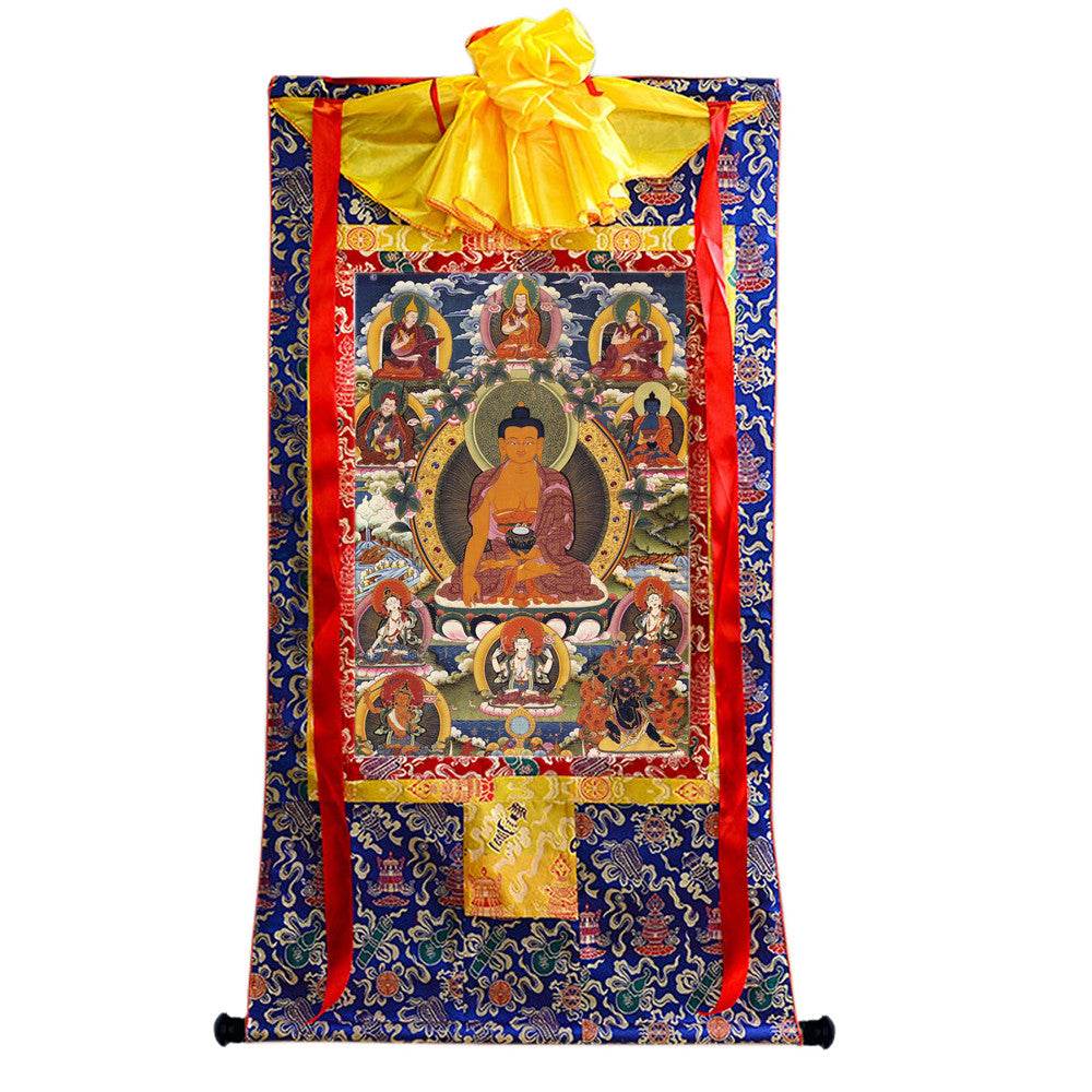 Shakyamuni Image - Tibetan thangka painting, view 9