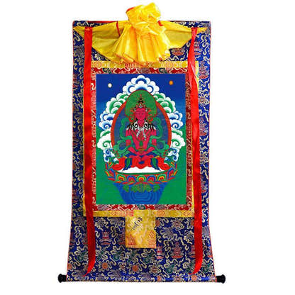 Amitayus Image - Tibetan thangka painting, view 9