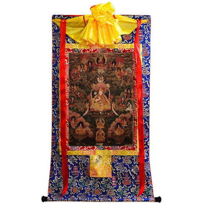 Dalai Lama VII - Kelzang Gyatso Image - Tibetan thangka painting, view 9