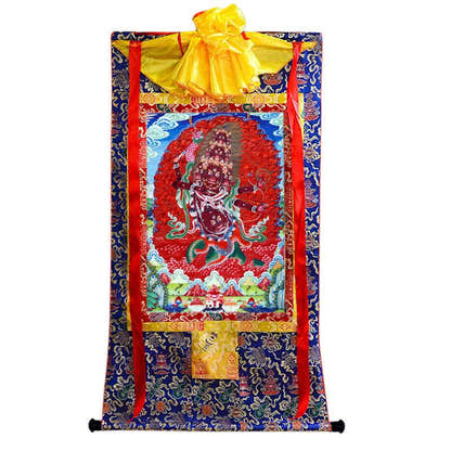 Rahula Image - Tibetan thangka painting, view 9