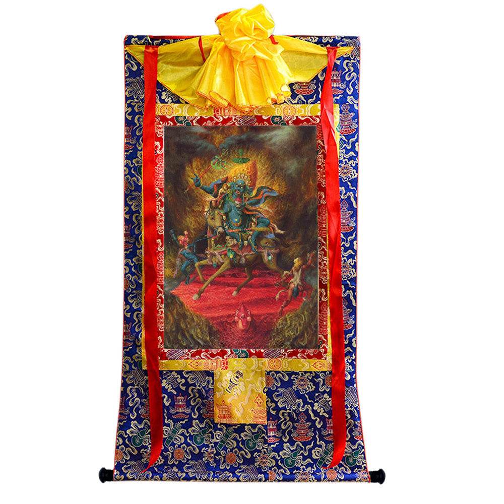 Palden Lhamo / Magzor Gyalmo / Shri Devi - Tibetan thangka painting, view 4