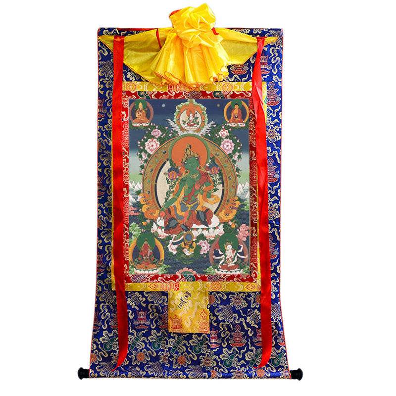 Green Tara Image - Tibetan thangka painting, view 9