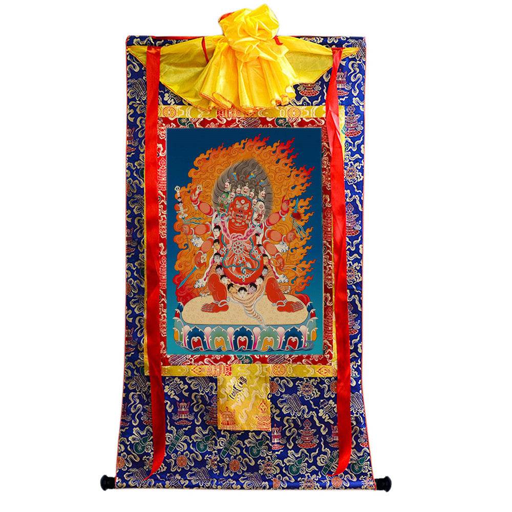Hayagriva - Tibetan thangka painting, view 4