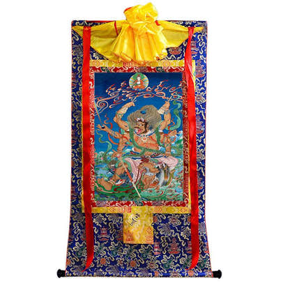 Mahakala Image - Tibetan thangka painting, view 9