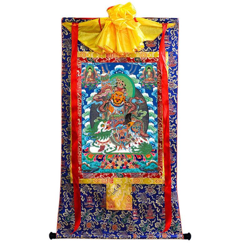 Vaisravana Image - Tibetan thangka painting, view 9