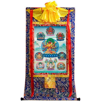 Manjusri Image - Tibetan thangka painting, view 9