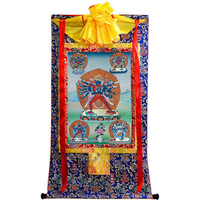 Yamantaka \ Vajrabhairava Image - Tibetan thangka painting, view 9