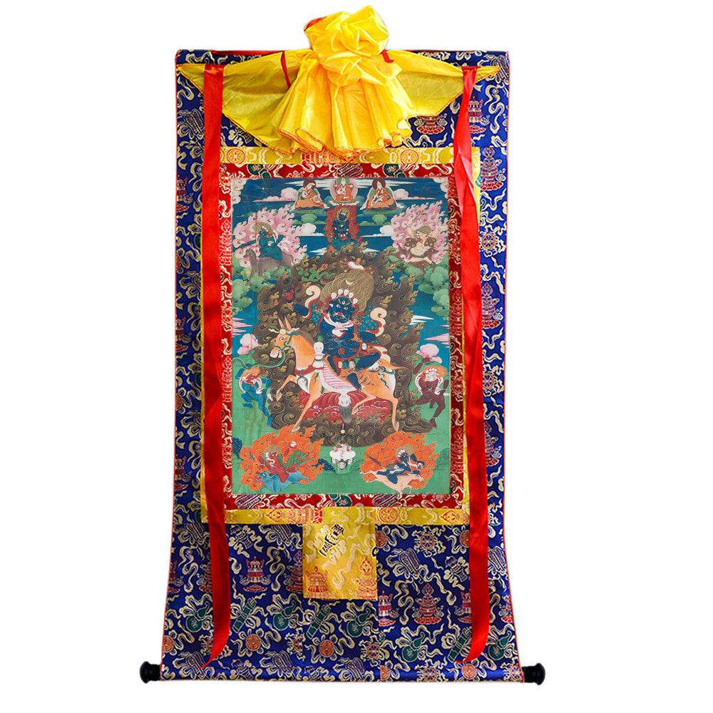 Palden Lhamo / Magzor Gyalmo / Shri Devi - 18th Century - Tibetan thangka painting, view 4
