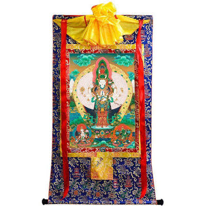 The Thousand-hand Avalokiteshvara - Tibetan thangka painting, view 4