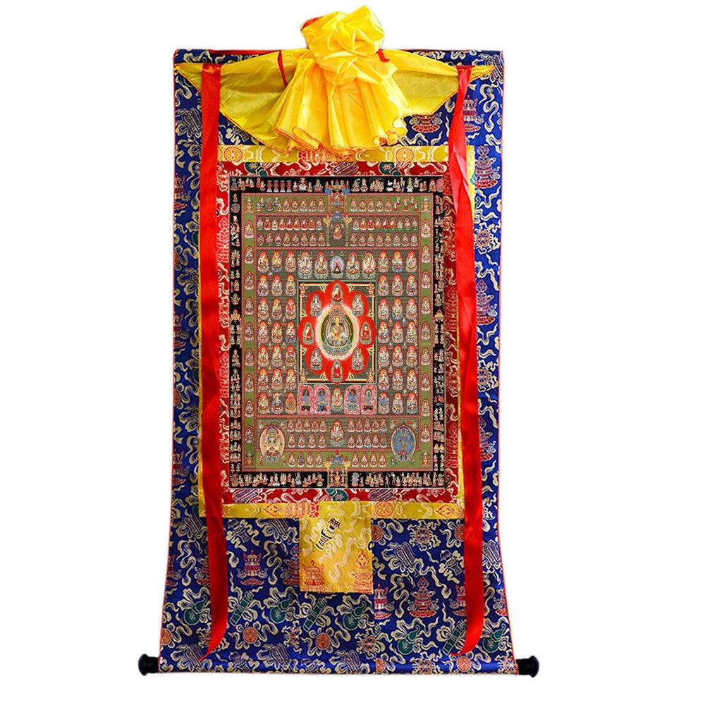 Garbha-dhatu-mandala - Tibetan thangka painting, view 4