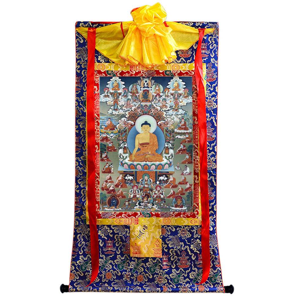 Shakyamuni Image - Tibetan thangka painting, view 9