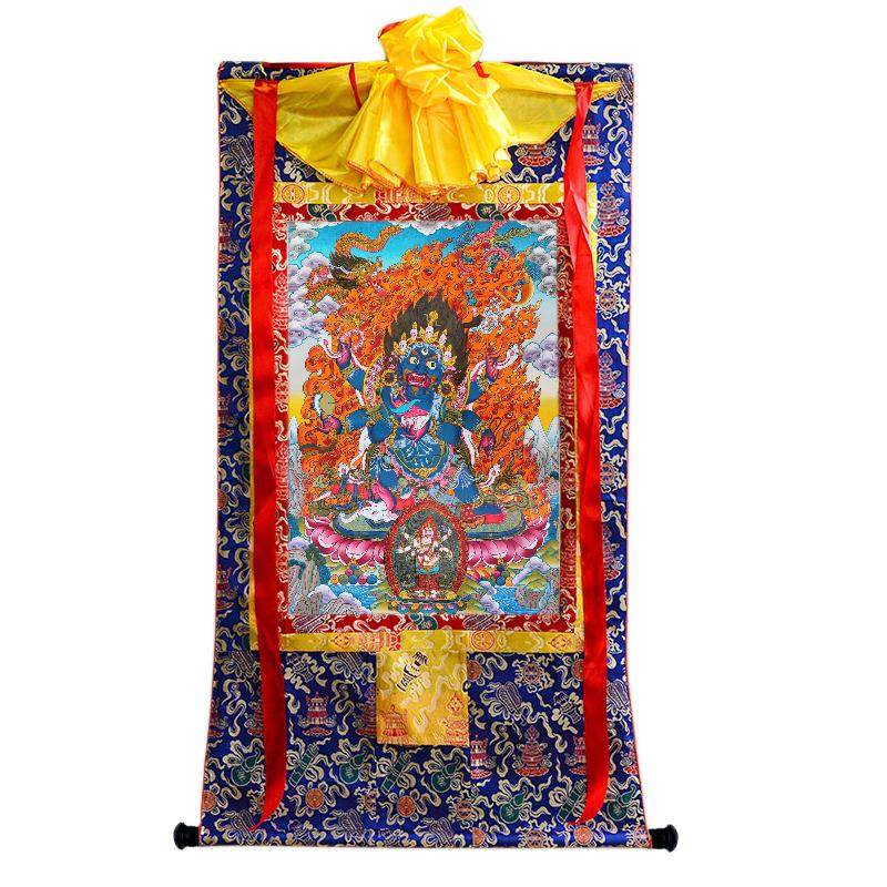 Mahakala - Tibetan thangka painting, view 4