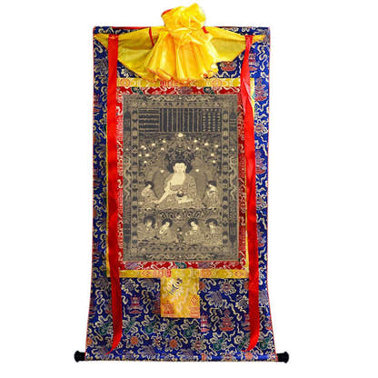 Viśvabhu - Tibetan thangka painting, view 4