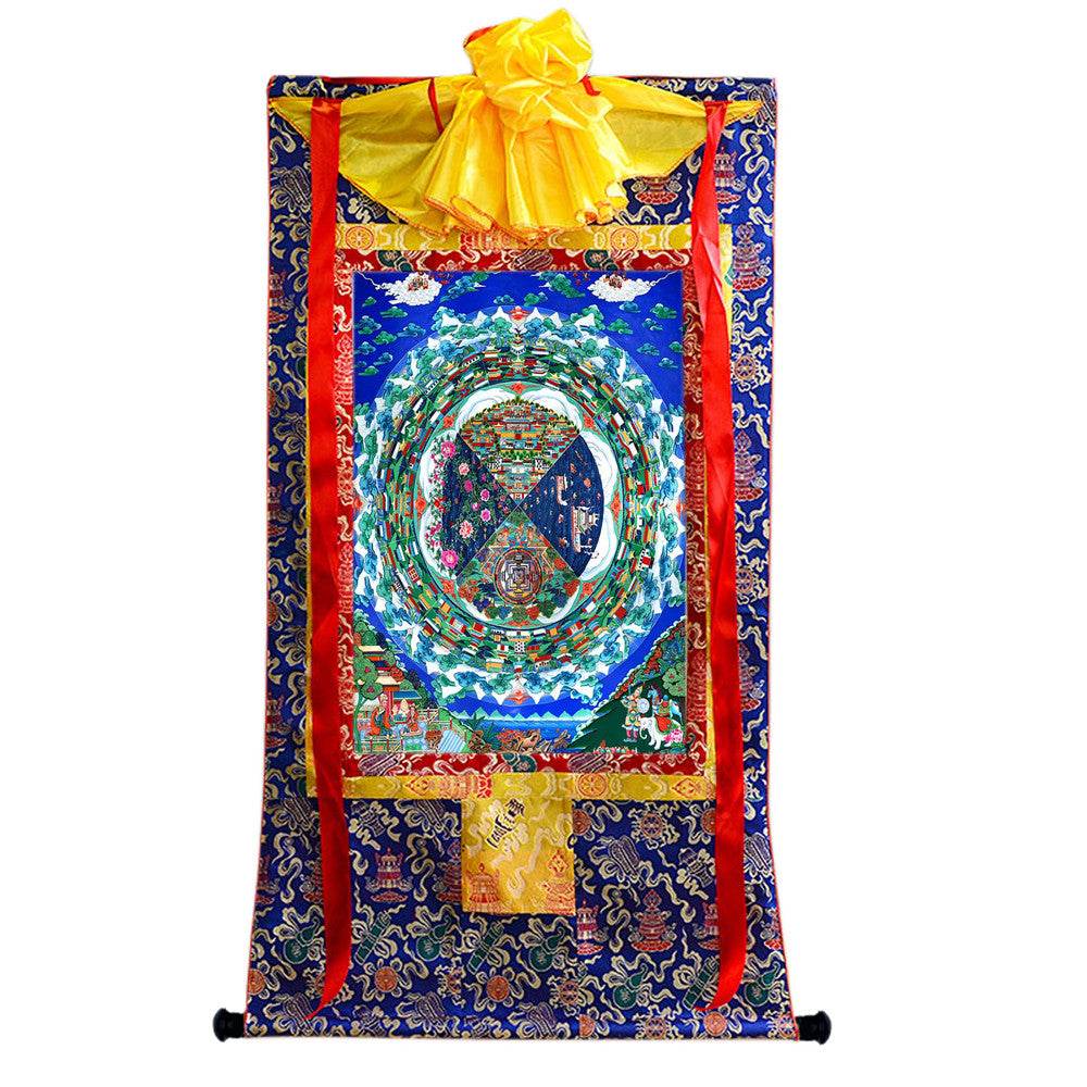 The three realms of samsāra - Tibetan thangka painting, view 4