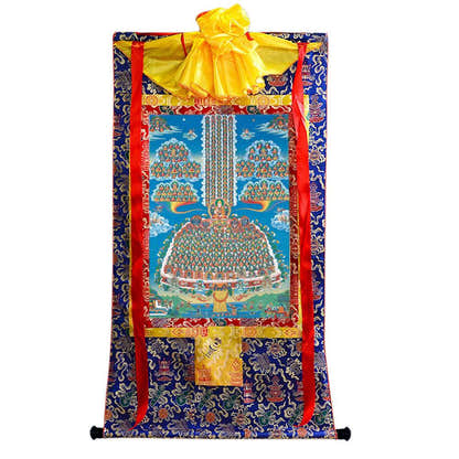 Tsongkhapa's Refuge Tree - 18th Century - Tibetan thangka painting, view 4
