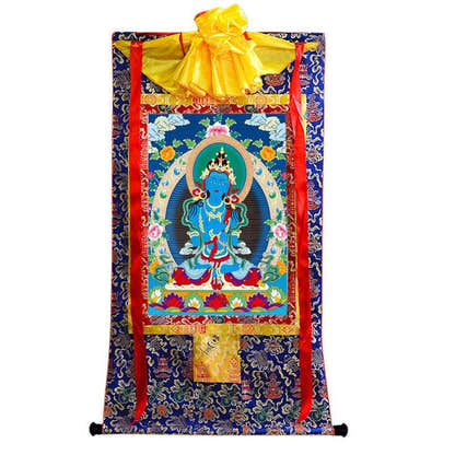 Vajrasatva Image - Tibetan thangka painting, view 9
