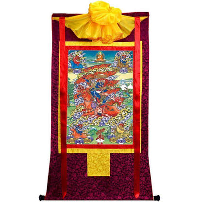 Palden Lhamo / Magzor Gyalmo / Shri Devi - Tibetan thangka painting, view 5