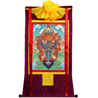Vajrakilaya - Dorje Phurba - Tibetan thangka painting, view 5
