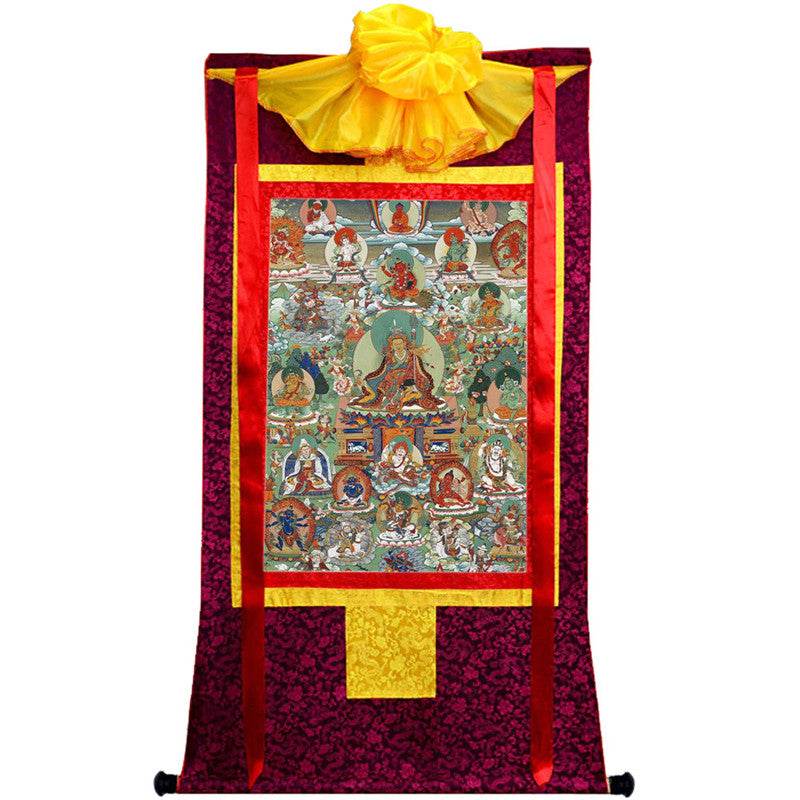 Guru Rinpoche Image - Tibetan thangka painting, view 10