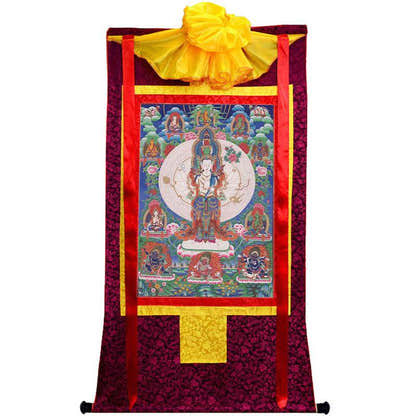 1000 Arms Avalokiteshvara Image - Tibetan thangka painting, view 10