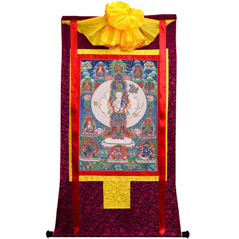 1000 Arms Avalokiteshvara Image - Tibetan thangka painting, view 10