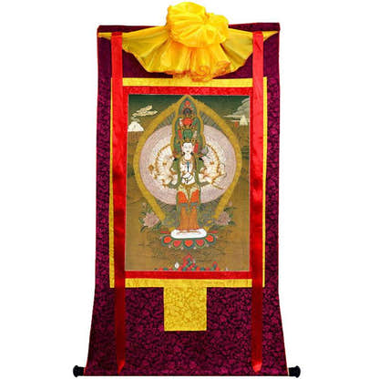 1000 Arms Avalokiteshvara Image - Tibetan thangka painting, view 10