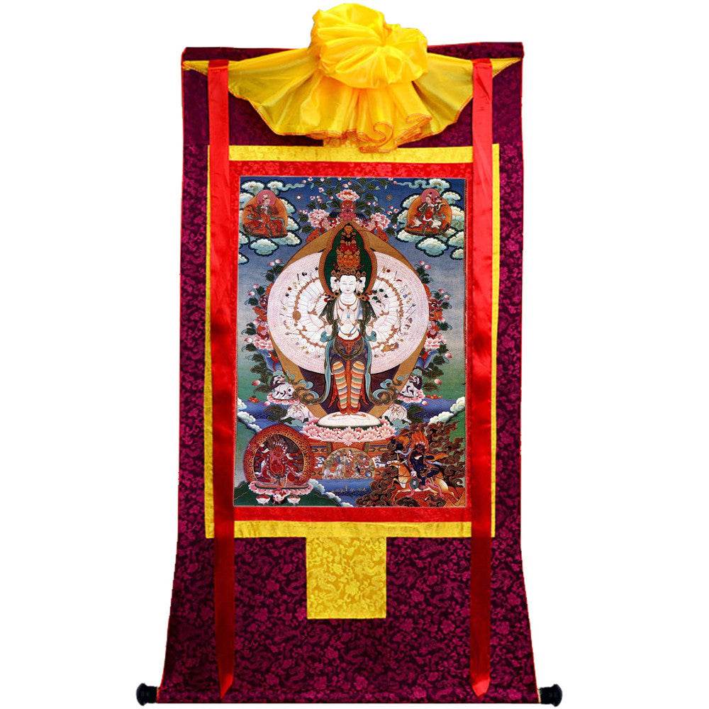 1000 Arms Avalokiteshvara Image - Tibetan thangka painting, view 10