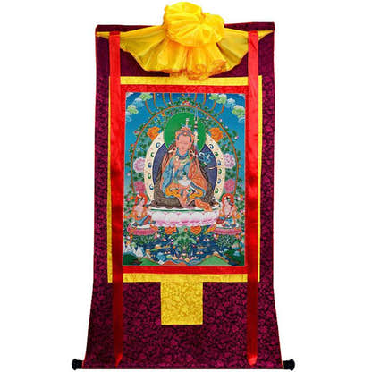 Guru Rinpoche Image - Tibetan thangka painting, view 10